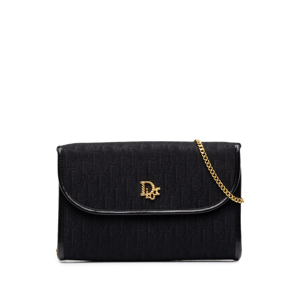Pre-Loved Dior Oblique Canvas Chain Shoulder Bag